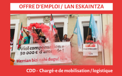 Offre d’emploi – Chargé/e de mobilisation / logistique