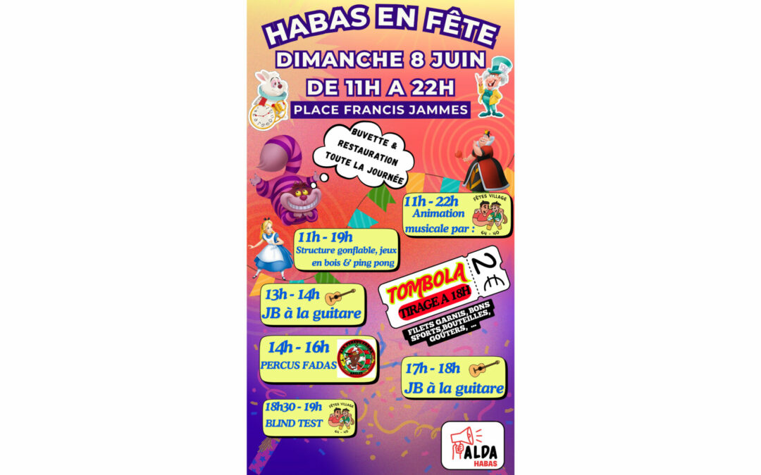 Invitation à la fête de quartier organisée par Alda Habas !