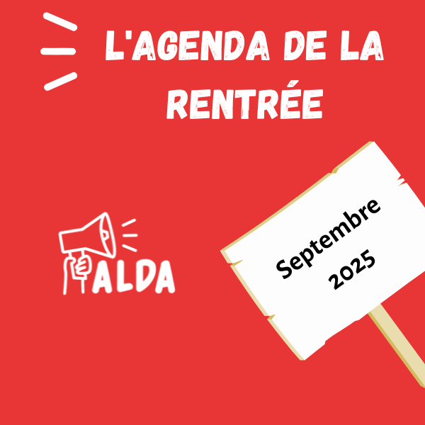 Interruption des activités externes d’Alda : contact d’urgence et rendez-vous de la rentrée