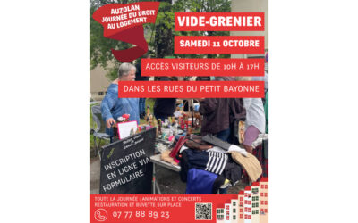 Vide-grenier de Auzolan le samedi 11 octobre : inscriptions ouvertes