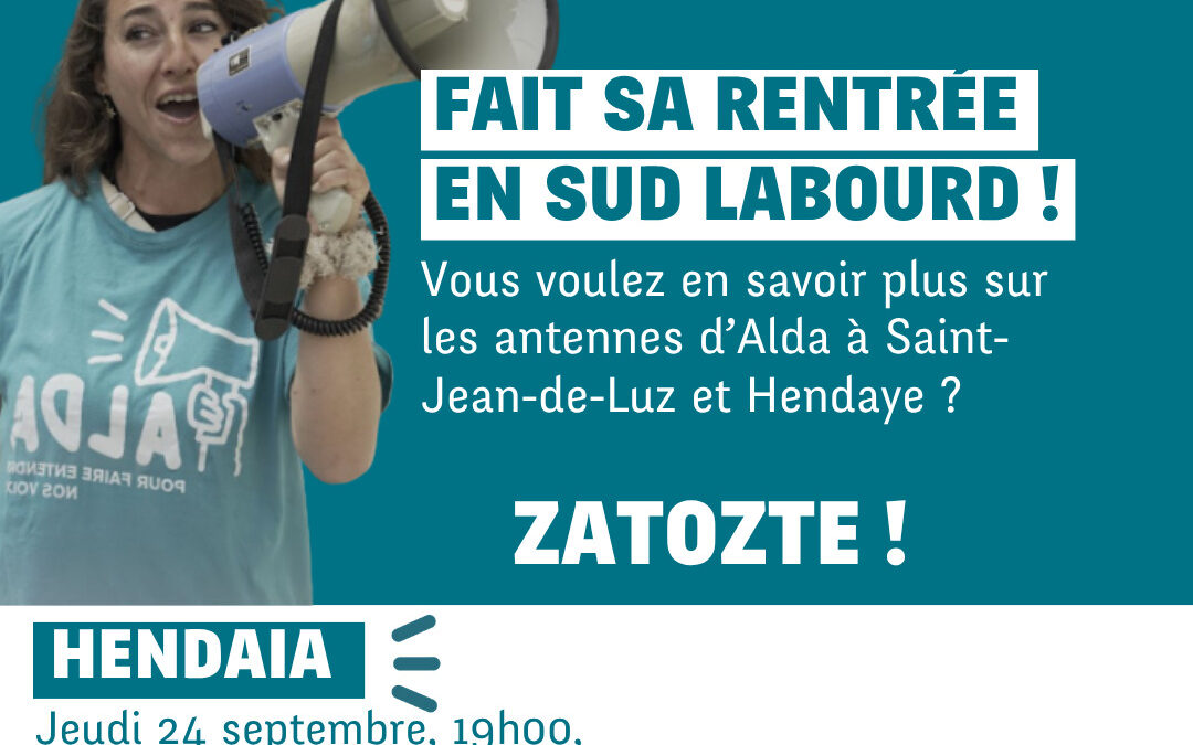 Alda fait sa rentrée à Hendaye et Saint-Jean-de-Luz !